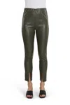 Dolce Cabo Faux Leather Leggings In Army In Green