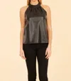 Dolce Cabo Hashi Halter Top In Black In Black