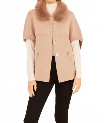 Dolce Cabo Layering Short Sleeve Cardigan In Taupe In Brown
