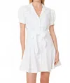 Dolce Cabo Linen Belted Dress In White In White