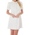 Dolce Cabo Linen Button Down Mini Dress In White In White