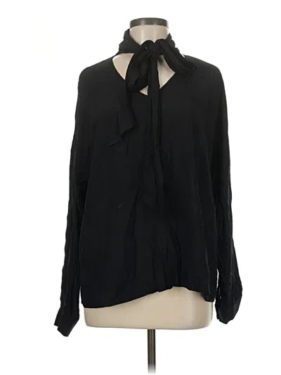 Pre-owned Dolce Cabo Long Sleeve Blouse In Black