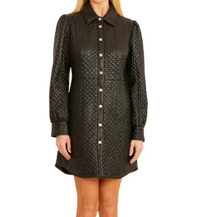Dolce Cabo Quilted Tailored Dress In Black