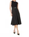Dolce Cabo Ribbed Knit Sleeveless Midi Dress In Black In Black