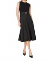Dolce Cabo Ribbed Knit Sleeveless Midi Dress In Black In Black