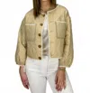 Dolce Cabo Roxanne Whip Stitch Cropped Jacket In Sand In Neutral