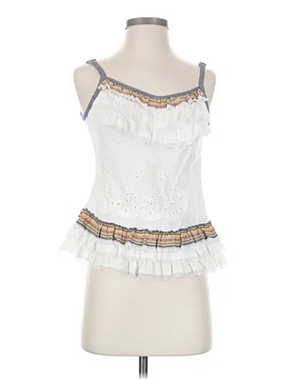 Pre-owned Dolce Cabo Sleeveless Blouse In White
