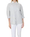 Dolce Cabo Striped Long Sleeve Shirt In Blue/white