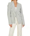 Dolce Cabo Striped Seersucker Blazer In Blue/white In Blue