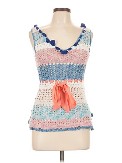 Pre-owned Dolce Cabo Swimsuit Top Blue Swimwear