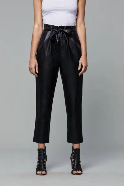 Dolce Cabo Uptown Paper Bag Pants In Black
