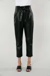 Dolce Cabo Uptown Paper Bag Pants In Green In Green