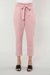 Dolce Cabo Uptown Suede Paper Bag Pants In Rose Suede In Multi