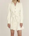 DOLCE CABO VEGAN BELTED DRESS IN IVORY