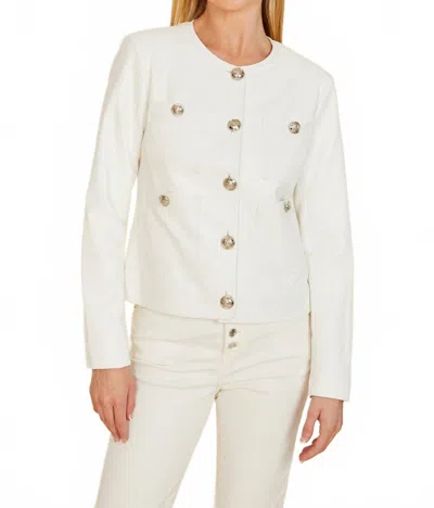 Dolce Cabo Vegan Leather Jacket In White