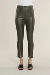 Dolce Cabo Faux Leather Leggings In Army In Green