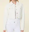 Dolce Cabo Vegan Leather Quilted Jacket In White In White