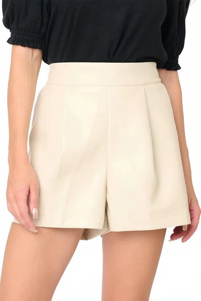 Dolce Cabo Vegan Leather Short In Champagne In Neutral
