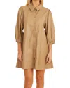 Dolce Cabo Vegan Leather Tunic Dress In Taupe In Grey