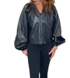 Dolce Cabo Vegan Peasant Top In Black In Black