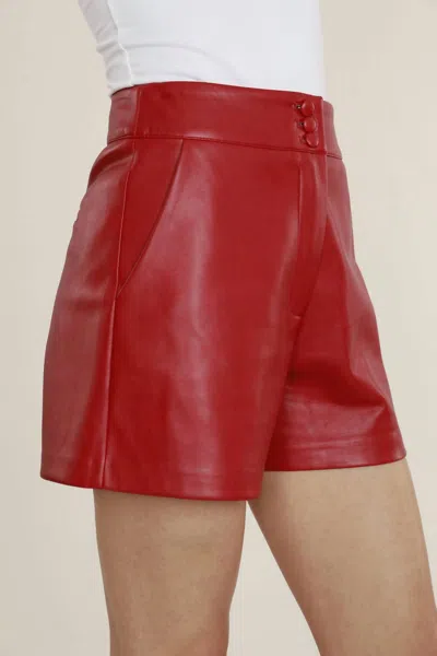 Dolce Cabo Women's Fortune Faux Leather Short In Red