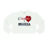 Dolce E Gabbana Dolce & Gabbana Maglione Bianco Con Ricamo Bambina In Bianco