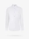 Dolce & Gabbana White Cotton Poplin Gold Tuxedo Shirt In White