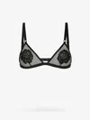Dolce & Gabbana Tulle Triangle Bra W/ Lace Embroidery