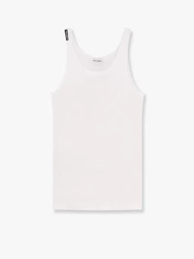 DOLCE & GABBANA RIBBED COTTON TANK TOP