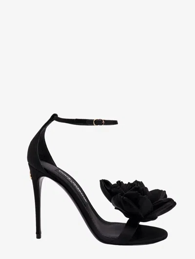 Dolce E Gabbana Satin Sandals With Floreal Application