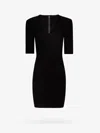 Dolce & Gabbana Black Short Dress With Three Quarter Length Sleeves In Black