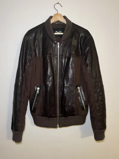 Pre-owned Dolce & Gabbana - Leather Jacket In Brown