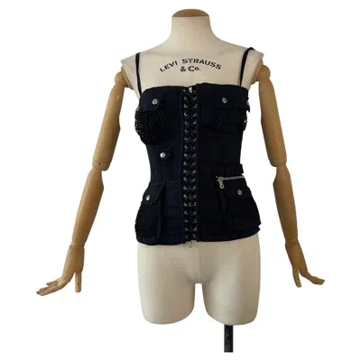 Pre-owned Dolce & Gabbana 00's  Cargo Pocket Corset In Black