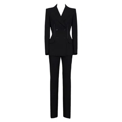 Pre-owned Dolce & Gabbana 00's Iconic Suit With Bustier Effect Jacket In Black