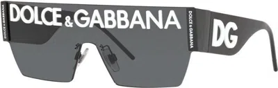 Pre-owned Dolce & Gabbana [0dg2233]  Black With Violet Gradient Dark Grey Lenses In Gray