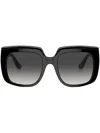 Dolce & Gabbana Square-frame Oversized Sunglasses In Black