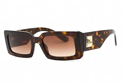 Pre-owned Dolce & Gabbana 0dg4416-502/13 Dark Havana Sunglasses
