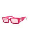 Dolce & Gabbana Rectangular Plastic Sunglasses In 33794z