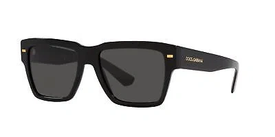 Pre-owned Dolce & Gabbana 0dg4431 Black/grey 55/18/145 Men Sunglasses In Gray