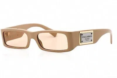 Pre-owned Dolce & Gabbana 0dg4444 328473 Sunglasses Camel Frame Camel Lenses 55 Mm In Brown