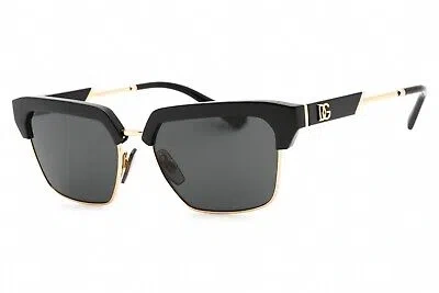 Pre-owned Dolce & Gabbana 0dg6185-501/87 Black Sunglasses In Gray