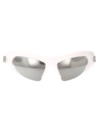 Dolce & Gabbana 0dg6192 Mirrored Lens Sunglasses In White