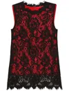 Dolce & Gabbana Floral-lace Top In ブラック