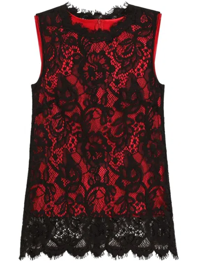 Dolce & Gabbana Floral-lace Top In ブラック