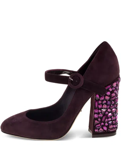 Pre-owned Dolce & Gabbana 100mm Crystal-embellished Pumps