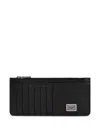 Dolce & Gabbana Calfskin Vertical Card Holder With Logo Tag