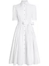 Dolce & Gabbana Belted Cotton-poplin Midi Shirt Dress In White