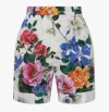 Dolce & Gabbana Multicolor Bermuda Shorts With All-over Floral Pattern Print In Cotton Woman