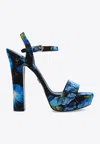 Dolce & Gabbana Dolce&gabbana Keira Floral Ankle Strap Platform Sandal In Multicolor