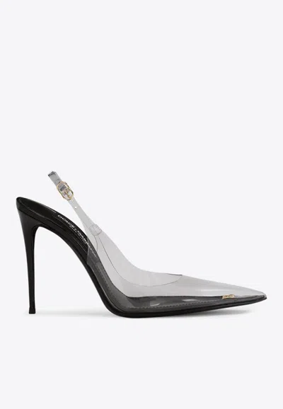 Dolce & Gabbana Transparent-detail Sling-back Pumps In 8b898